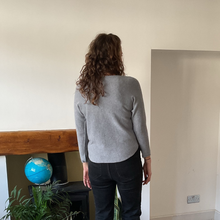 Load image into Gallery viewer, Super Soft Round neck Grey Italian Plain Jumper – One Size (12–16) A185