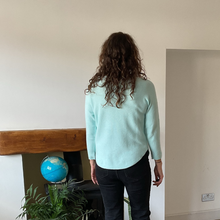 Load image into Gallery viewer, Super Soft Round neck Light blue Italian Plain Jumper – One Size (12–16) A185