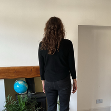 Load image into Gallery viewer, Super Soft Round neck Black Italian Plain Jumper – One Size (12–16) A185