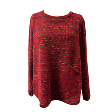 Load image into Gallery viewer, Red Fleck tops/jumper with one pocket.(A171)
