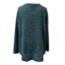 Load image into Gallery viewer, Teal Fleck tops/jumper with one pocket.
