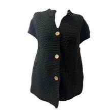 Load image into Gallery viewer, Black 3 button waistcoat a174