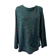 Load image into Gallery viewer, Teal Fleck tops/jumper with one pocket.(A171)