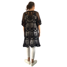 Load image into Gallery viewer, Women black Lace Sheer Cardigan/Jacket (A165)