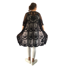 Load image into Gallery viewer, Women black Lace Sheer Cardigan/Jacket (A165)