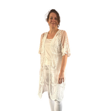 Load image into Gallery viewer, Women white Lace Sheer Cardigan/Jacket (A164)