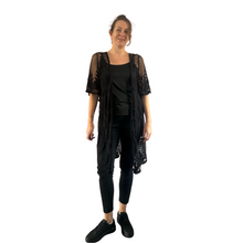 Load image into Gallery viewer, Women black Lace Sheer Cardigan/Jacket (A165)