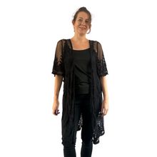 Load image into Gallery viewer, Women black Lace Sheer Cardigan/Jacket (A165)