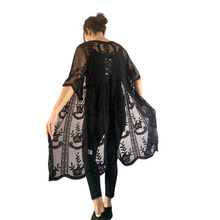 Load image into Gallery viewer, Women black Lace Sheer Cardigan/Jacket (A165)