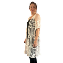 Load image into Gallery viewer, Women white Lace Sheer Cardigan/Jacket (A164)