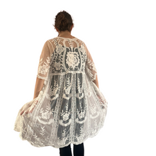 Load image into Gallery viewer, Women white Lace Sheer Cardigan/Jacket (A164)