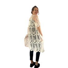Load image into Gallery viewer, Women white Lace Sheer Cardigan/Jacket (A164)