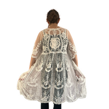 Load image into Gallery viewer, Women white Lace Sheer Cardigan/Jacket (A164)