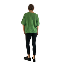 Load image into Gallery viewer, Plain Green cotton round neck top for women. (A162)
