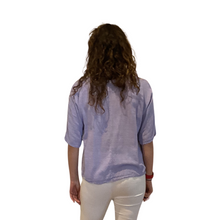 Load image into Gallery viewer, Plain Lilac cotton round neck top for women. (A162)