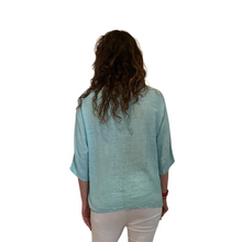 Load image into Gallery viewer, Plain Mint green cotton round neck top for women. (A162)