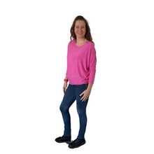 Load image into Gallery viewer, Ladies Plain Fuchsia Pink round neck Jumper (A170)