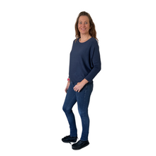 Load image into Gallery viewer, Ladies Plain Navy Blue round neck Jumper (A170)