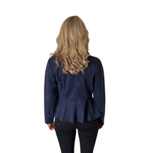 Load image into Gallery viewer, Navy Blue Military Style Short Jacket with Double Button Look