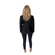 Load image into Gallery viewer, Black Military Style Short Jacket with Double Button Look