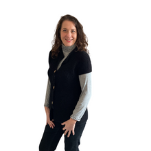 Load image into Gallery viewer, Black 3 button waistcoat a174