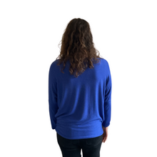 Load image into Gallery viewer, Royal blue Heart balloon soft knit top for women. (A156)