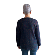 Load image into Gallery viewer, Navy Fleck tops/jumper with one pocket.(A171)
