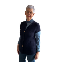 Load image into Gallery viewer, Navy Blue 3 button waistcoat a174