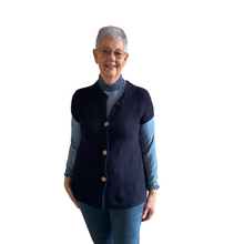 Load image into Gallery viewer, Navy Blue 3 button waistcoat a174