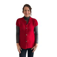 Load image into Gallery viewer, Red 3 button waistcoat a174