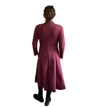 Load image into Gallery viewer, Raspberry Long Military Jacket with Pockets -Very stylish jacket