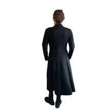 Load image into Gallery viewer, Black Long Military Jacket with Pockets -Very stylish jacket