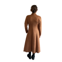 Load image into Gallery viewer, Tan Long Military Jacket with Pockets -Very stylish jacket