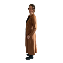 Load image into Gallery viewer, Tan Long Military Jacket with Pockets -Very stylish jacket