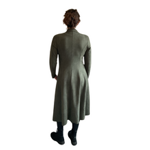 Load image into Gallery viewer, Khaki Green Long Military Jacket with Pockets -Very stylish jacket