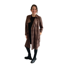 Load image into Gallery viewer, Animal Print Jacket with Pockets and Tie for Women - Stylish, Comfortable & Trendy