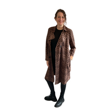 Load image into Gallery viewer, Animal Print Jacket with Pockets and Tie for Women - Stylish, Comfortable & Trendy