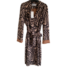 Load image into Gallery viewer, Zebra Print Jacket with Pockets and Tie for Women - Stylish, Comfortable & Trendy