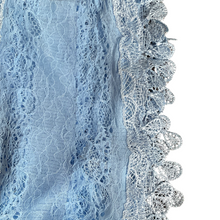 Load image into Gallery viewer, Sky Blue Leaf Lace Scarf