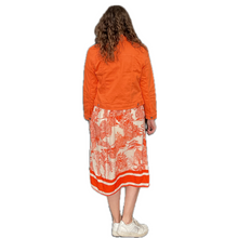 Load image into Gallery viewer, Orange animal design floaty dress with pockets (A172)