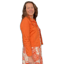 Load image into Gallery viewer, Orange animal design floaty dress with pockets (A172)