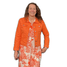Load image into Gallery viewer, Orange animal design floaty dress with pockets (A172)