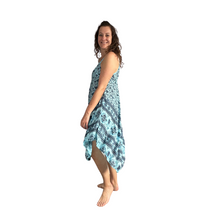 Load image into Gallery viewer, Turquoise Handkerchief dress