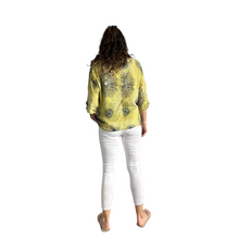Load image into Gallery viewer, Mustard firework cotton top for women. (A158)