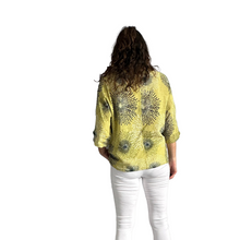 Load image into Gallery viewer, Mustard firework cotton top for women. (A158)
