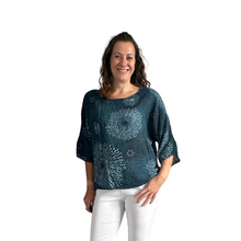 Load image into Gallery viewer, Petrol firework cotton top for women. (A158)