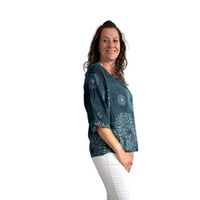 Load image into Gallery viewer, Petrol firework cotton top for women. (A158)