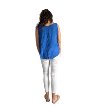 Load image into Gallery viewer, Royal Blue Sleeveless layered top for women. (A161)