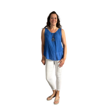 Load image into Gallery viewer, Royal Blue Sleeveless layered top for women. (A161)