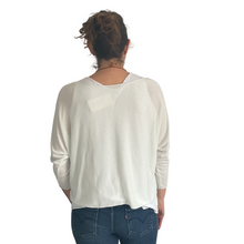 Load image into Gallery viewer, Ladies White 2 Piece Layer Plain Top with Necklace with 3/4 Sleeves (A91)